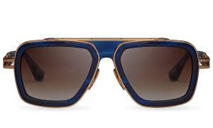 DITA LXN-EVO DTS403-A-03 Unisex Sunglasses Blue Swirl - Yellow Gold