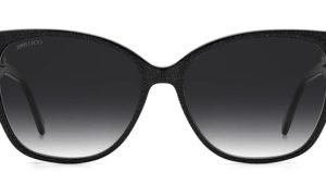 JIMMY CHOO SHAY/S DXF9O Women Sunglasses Black Glitter