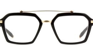 AKONI AKX-413A-51 Unisex Optical Frame Crystal Black and Gold
