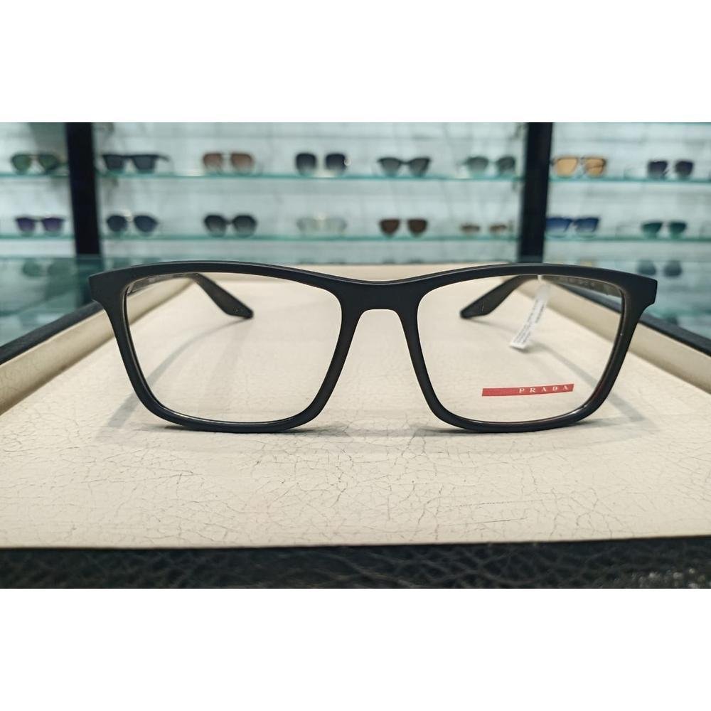 Prada VPS 01Q DG0-1O1 Men Optical Black Rubber