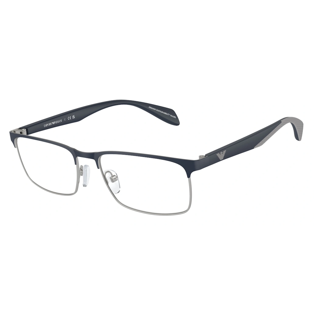 EMPORIO ARMANI EA 1149 3368 Men Optical Frame Matte Silver/Blue - Image 2