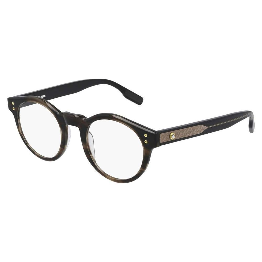 MONT BLANC MB0123O 002 Unisex Optical Frame Havana - Image 2
