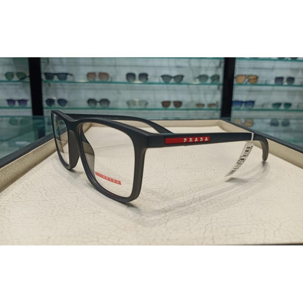 Prada VPS 01Q DG0-1O1 Men Optical Black Rubber - Image 2