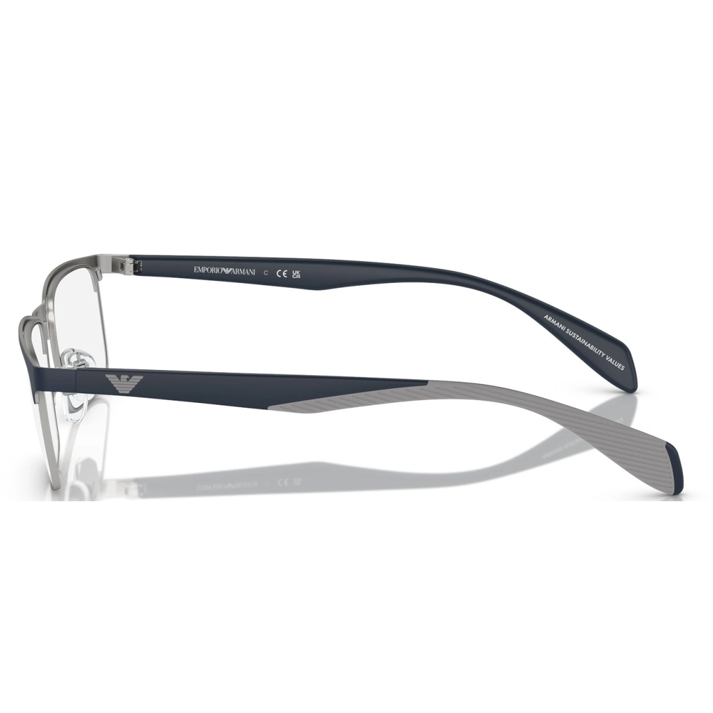 EMPORIO ARMANI EA 1149 3368 Men Optical Frame Matte Silver/Blue - Image 3