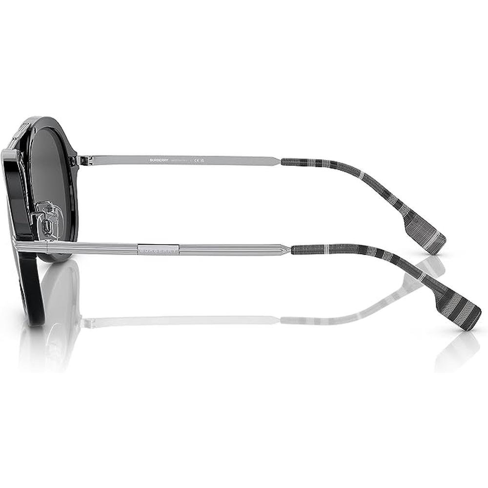 BURBERRY B 4377 3001/87 Unisex Sunglasses BLACK - Image 3