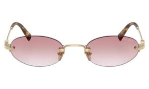 MIU MIU SMU A54 ZVN70O 51 - 3 pcs MIU MIU Gold Ladies