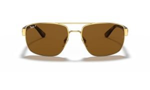 RAYBAN RB3663 001/57 60 - METAL SHEET Rayban Gold Square
