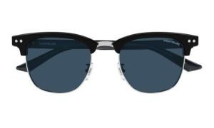 MONT BLANC MB0382S 002 52 - METAL SHEET MONT BLANC Silver black Square