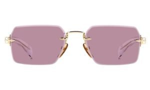 DAVID BECKHAM DB 7109/S LOJ4S 56 - 3 pcs DAVID BECKHAM Gold Square