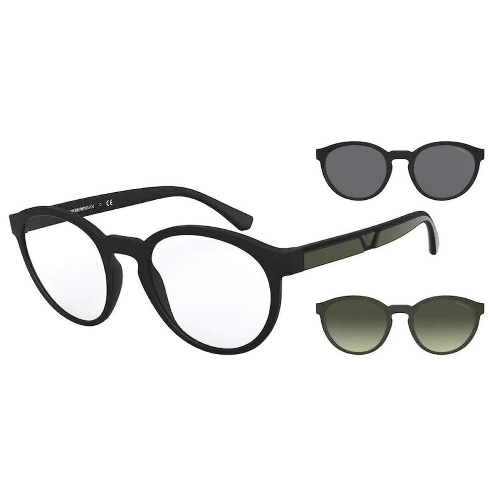 EMPORIO ARMANI EA4152 50421W 52 C/O - Sheet full EMPORIO ARMANI Black Round - Image 2