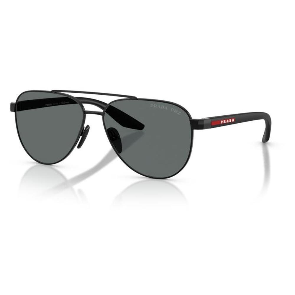 PRADA SPS A52 1AB5Z1 58 - METAL SHEET Prada Black Aviator - Image 3